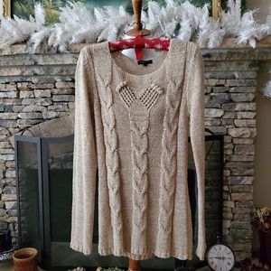 BCBG MaxAzria Loose Knit Tunic Sweater